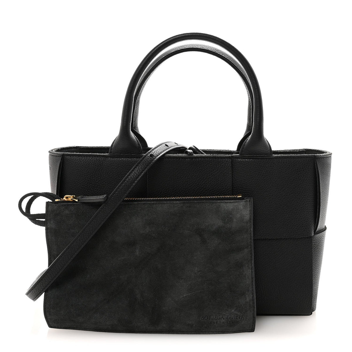 Nappa Maxi Intrecciato Arco Tote Black