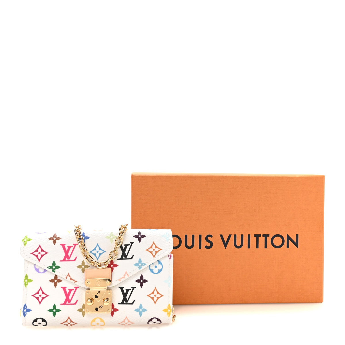 LV X TM Monogram Multicolor Pouch Metis Belt White