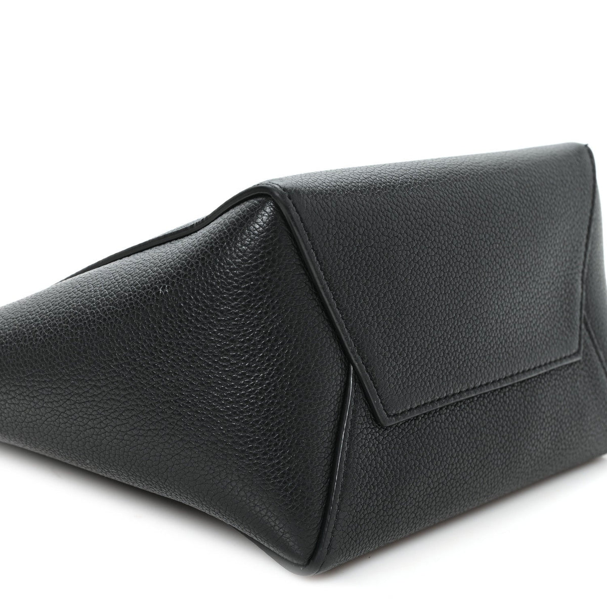 Soft Grained Calfskin Small Sangle Bucket Bag Black