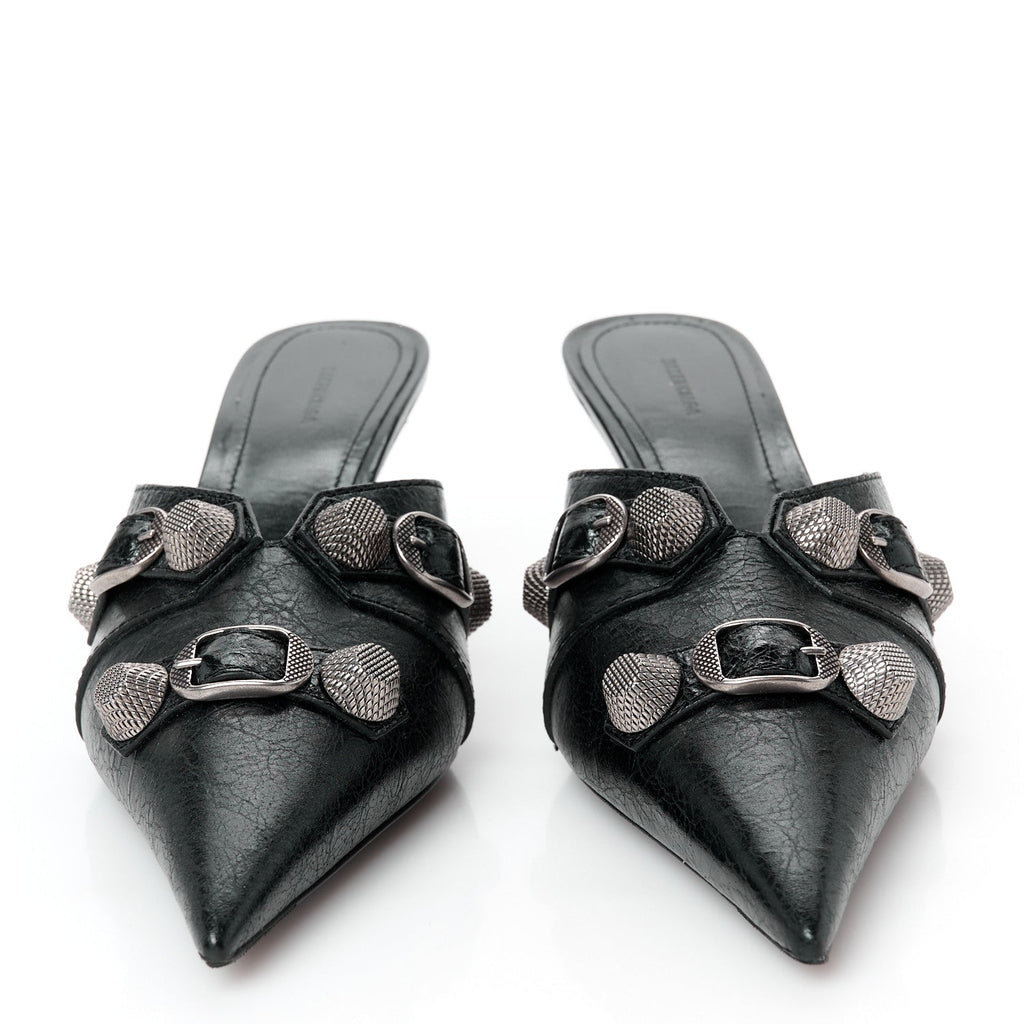 Agneau Arena Cagole 70mm Mules 36 Black