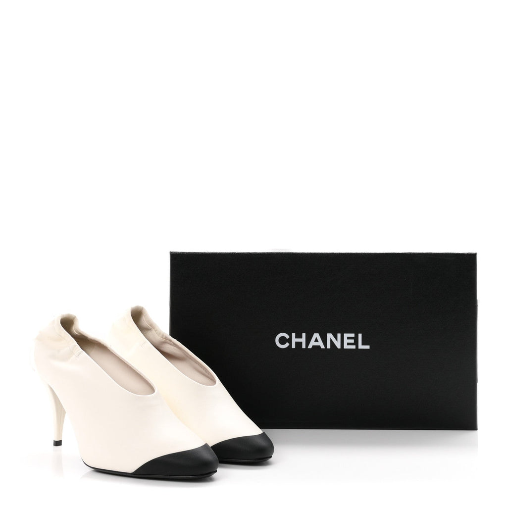 Lambskin Pumps 37 Ivory Black