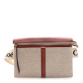 Cotton Calfskin Woody Belt Bag Beige Brown
