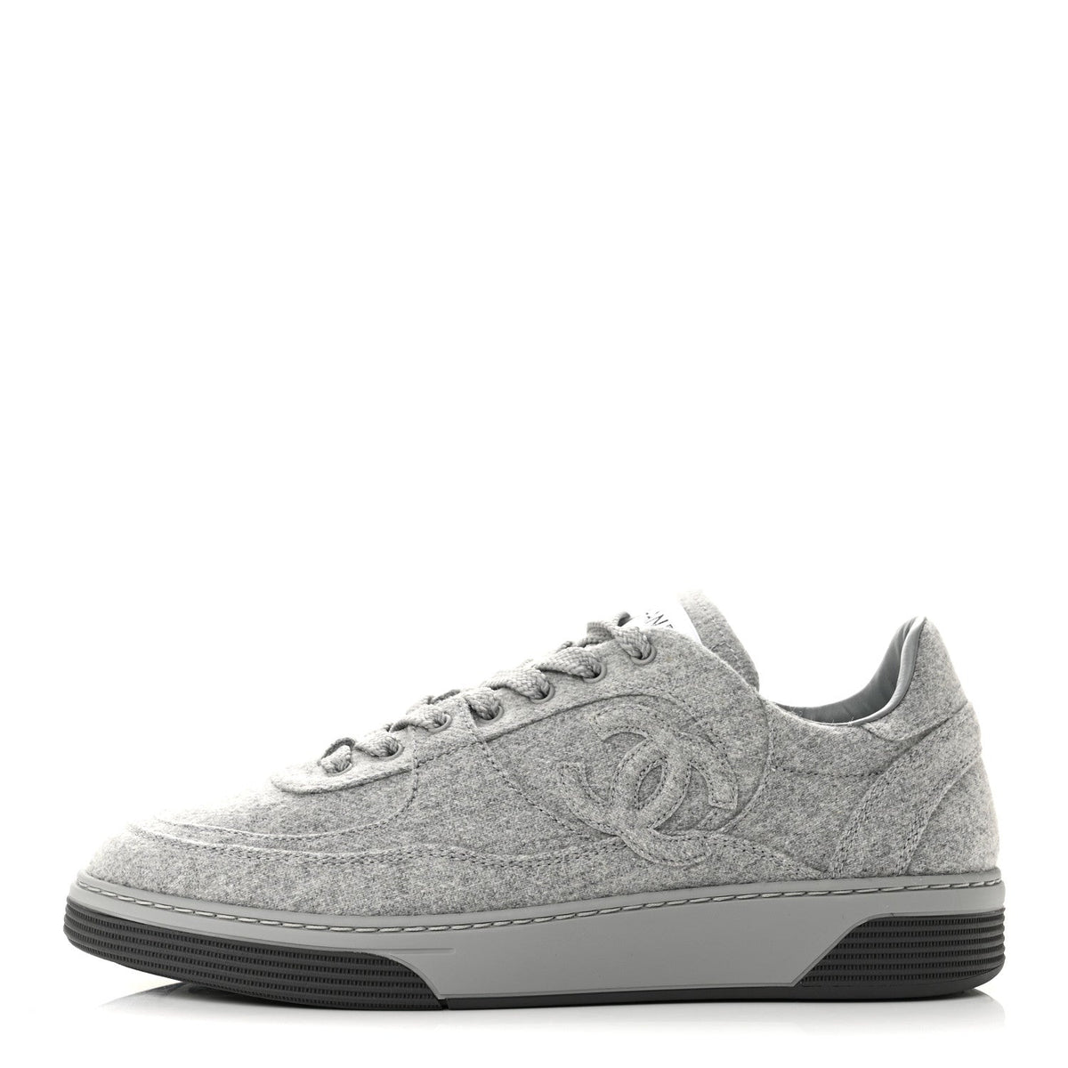 Wool Mixed Fibers Womens CC Sneakers 38 Light Grey