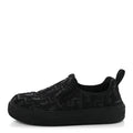 Shiny Technical Fabric Oblique Embroidered Womens Solar Slip On Sneakers 37.5 Black