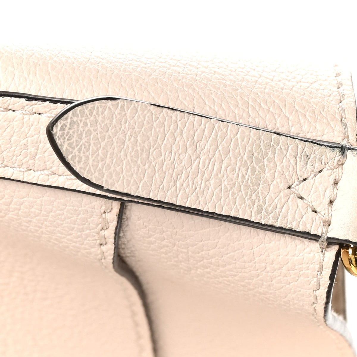 Grained Calfskin Lock and Walk Bucket Quartz