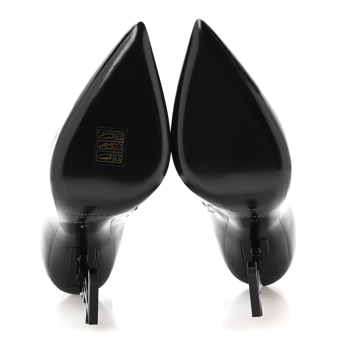 Glazed Calfskin Opyum Ankle Boots 37 Black