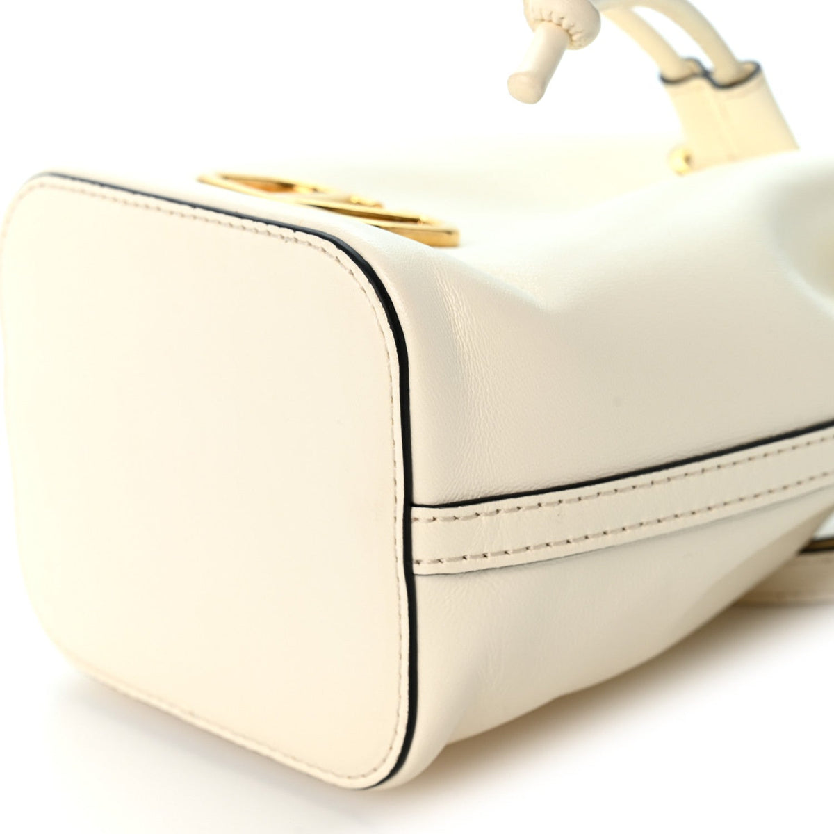 Nappa Mini VLogo Signature Bucket Bag Light Ivory