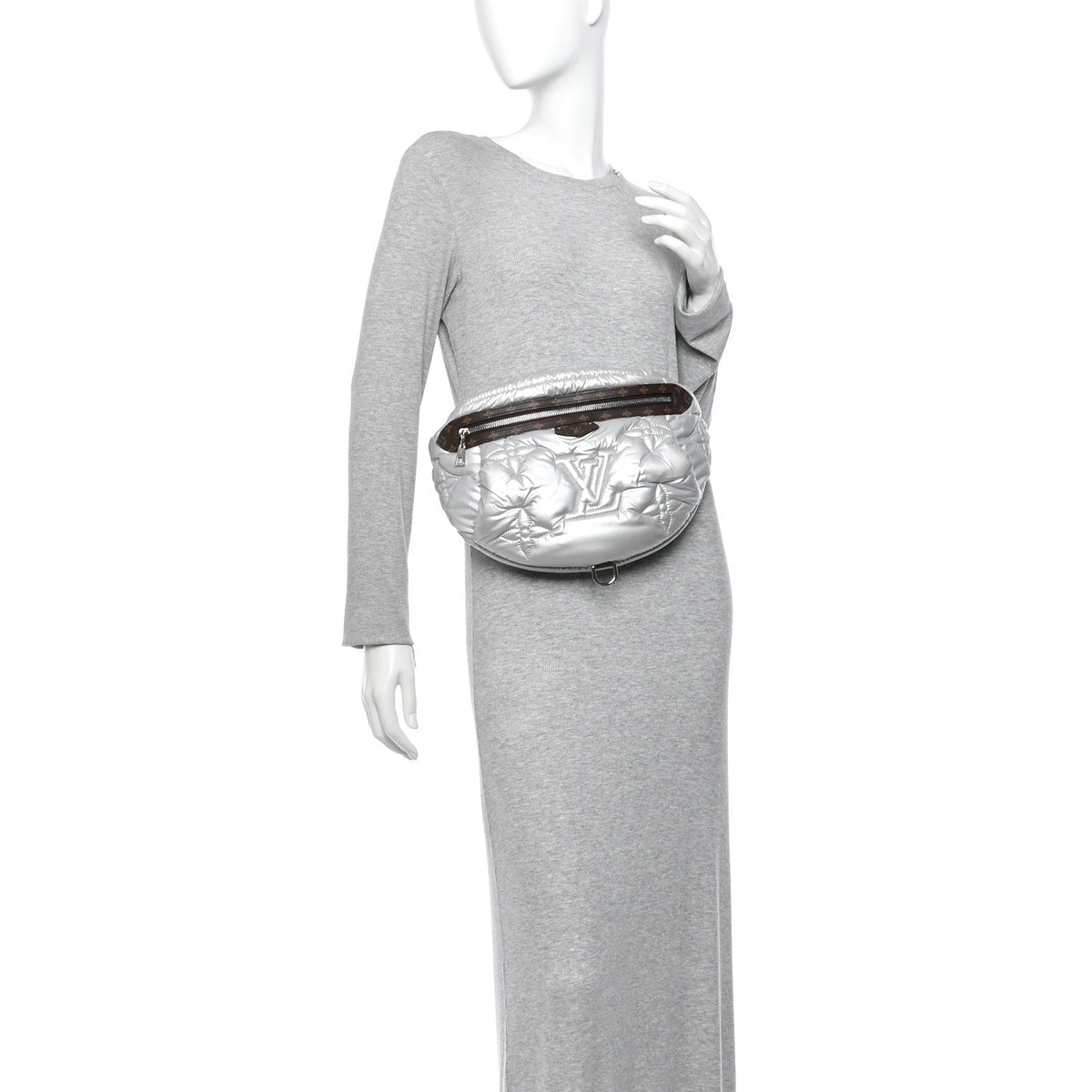 Econyl Monogram Pillow Bumbag Silver
