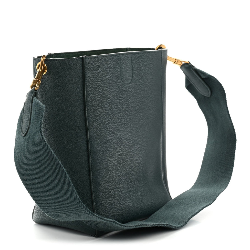 Soft Grained Calfskin Small Sangle Bucket Bag Amazone