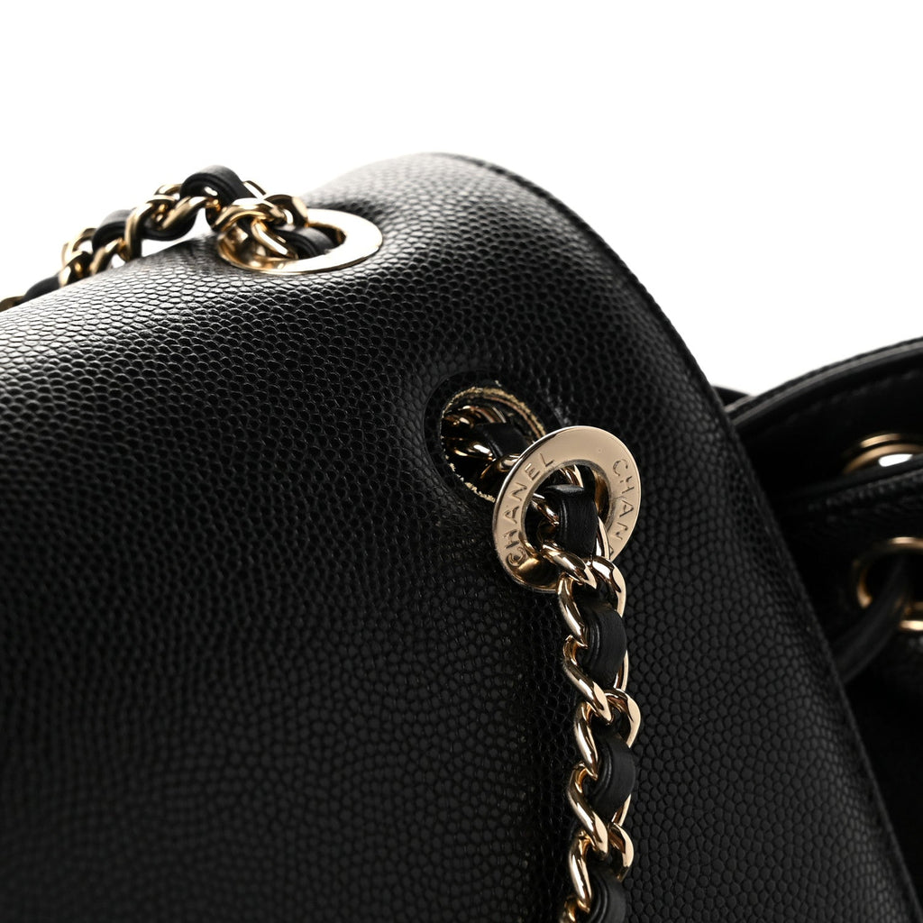 Caviar Quilted Business Affinity Backpack Black