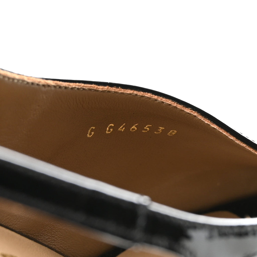 Suede Calfskin Patent Calfskin Slingback Sandals 39.5 Beige Black