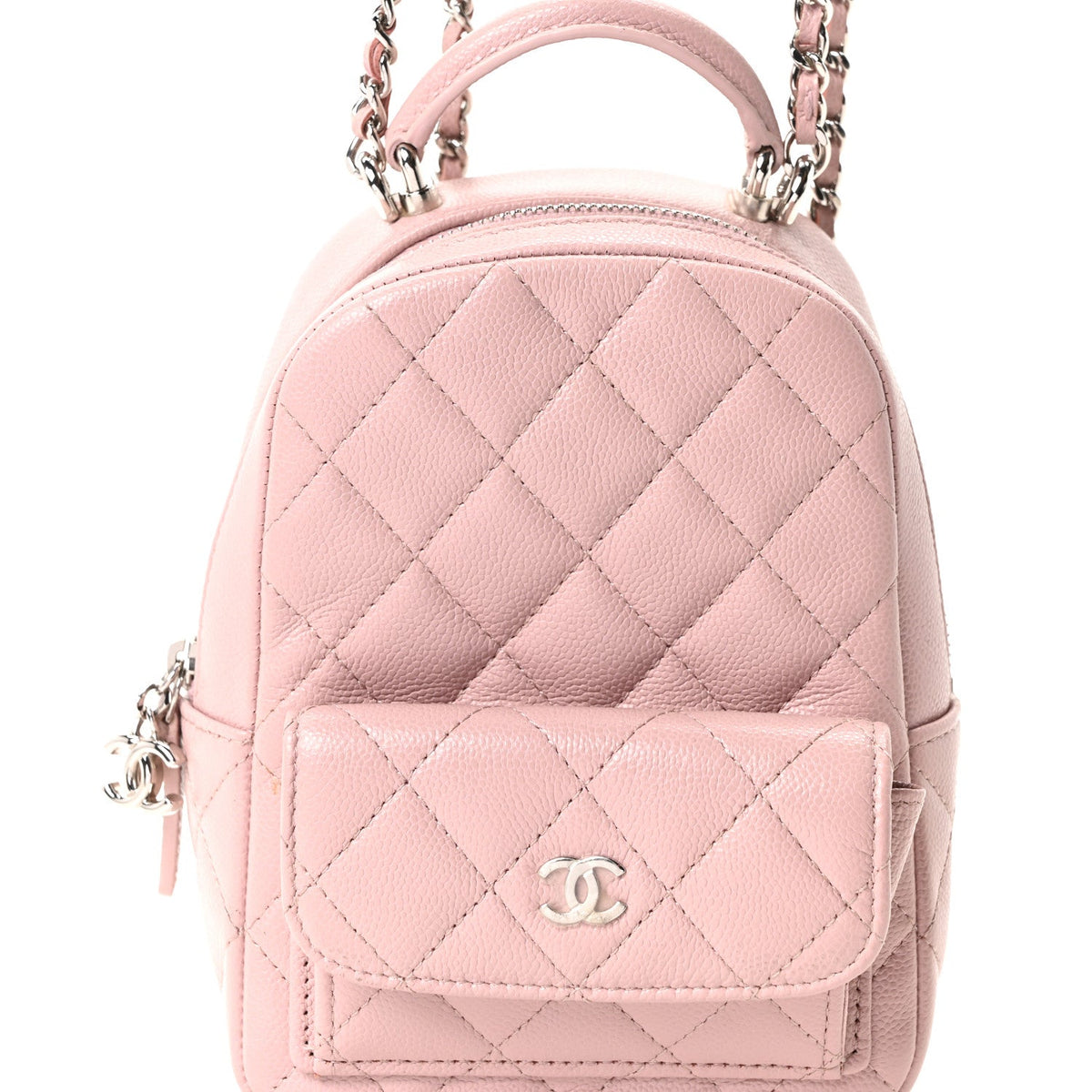 Caviar Quilted CC Mini Classic Backpack Pink