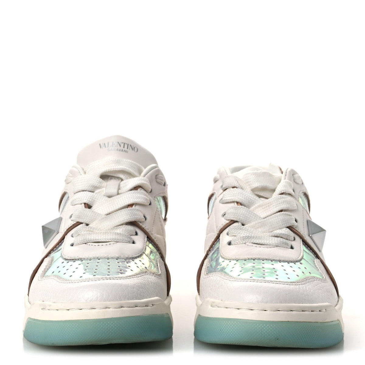 Nappa Metallic One Stud Low Top Sneakers 37 White