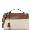Calfskin Cotton Canvas L27 Extra Pocket Bag Natural Caramel Sugar
