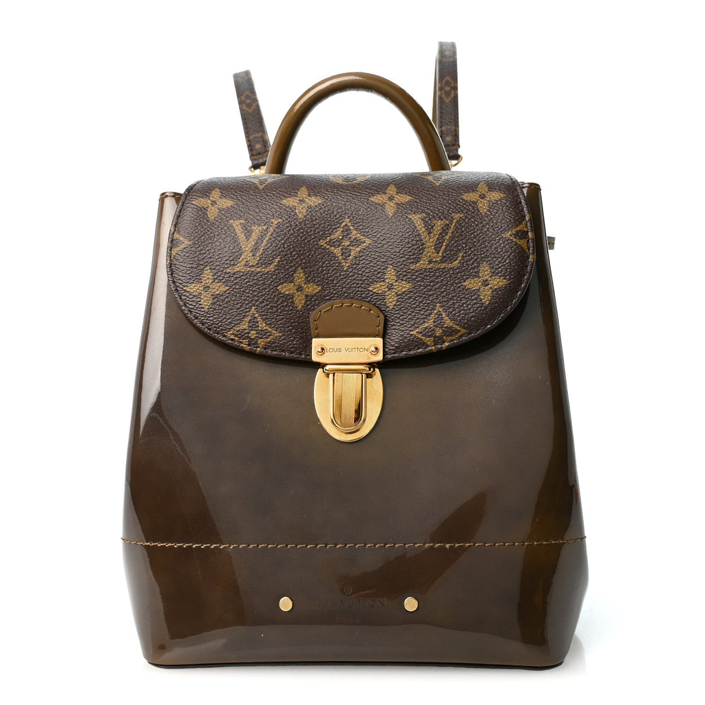 Patent Monogram Hot Springs Backpack Vert Bronze