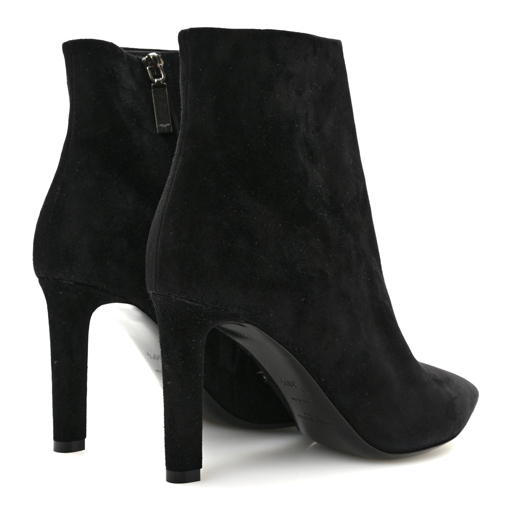 Suede Kate 85 Zip Bootie 39.5 Black