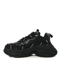 Technical Fabric Allover Logo Womens Triple S Sneakers 37 Black White