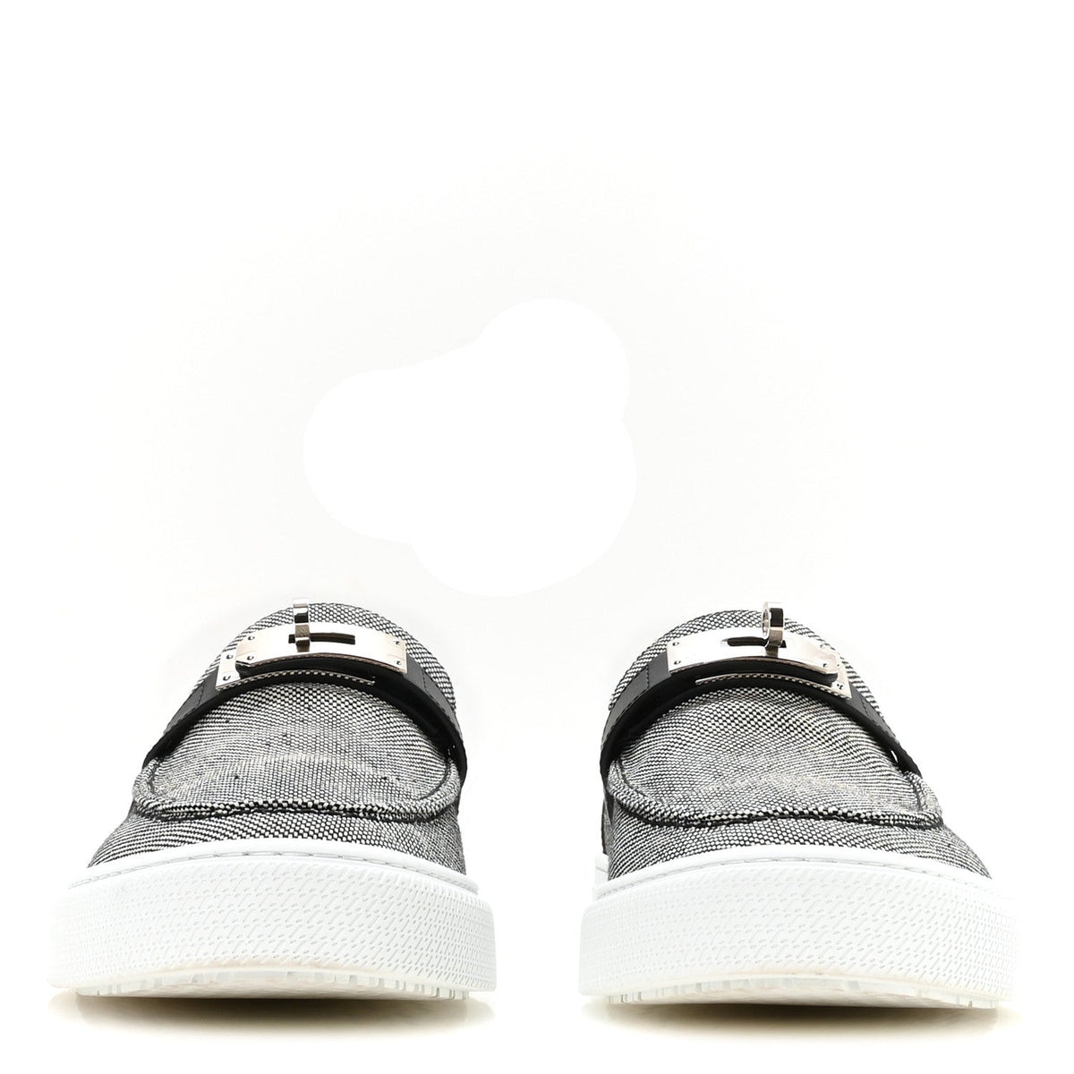 Toile De Coton Calfskin Game Slip On Sneakers 42.5 Prunoir Black