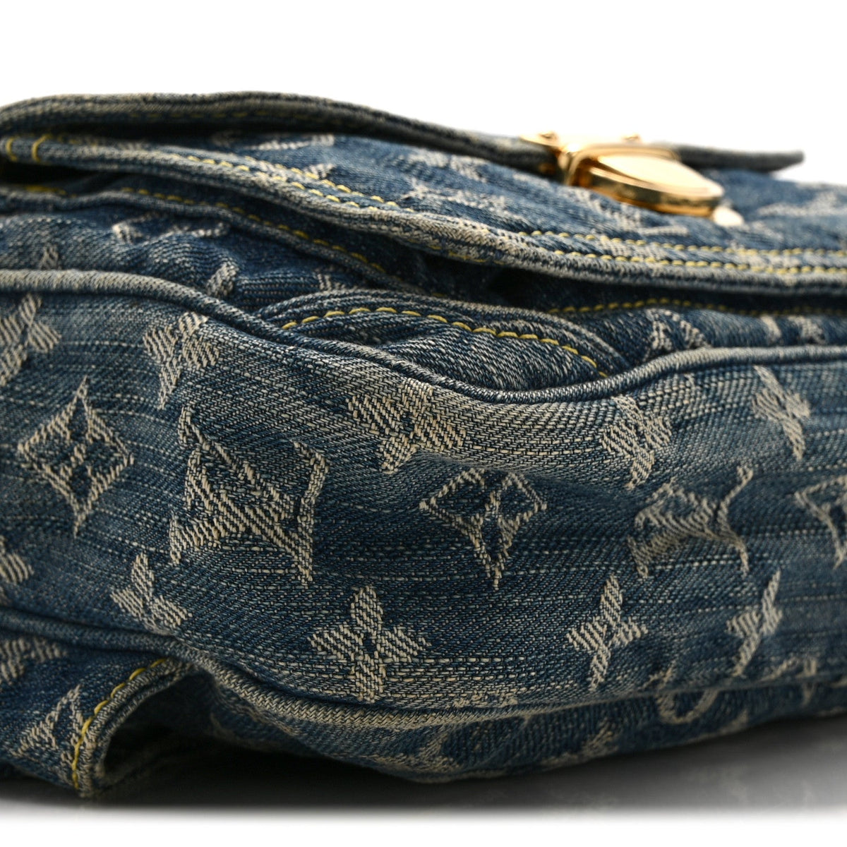 Monogram Denim Bum Bag Blue