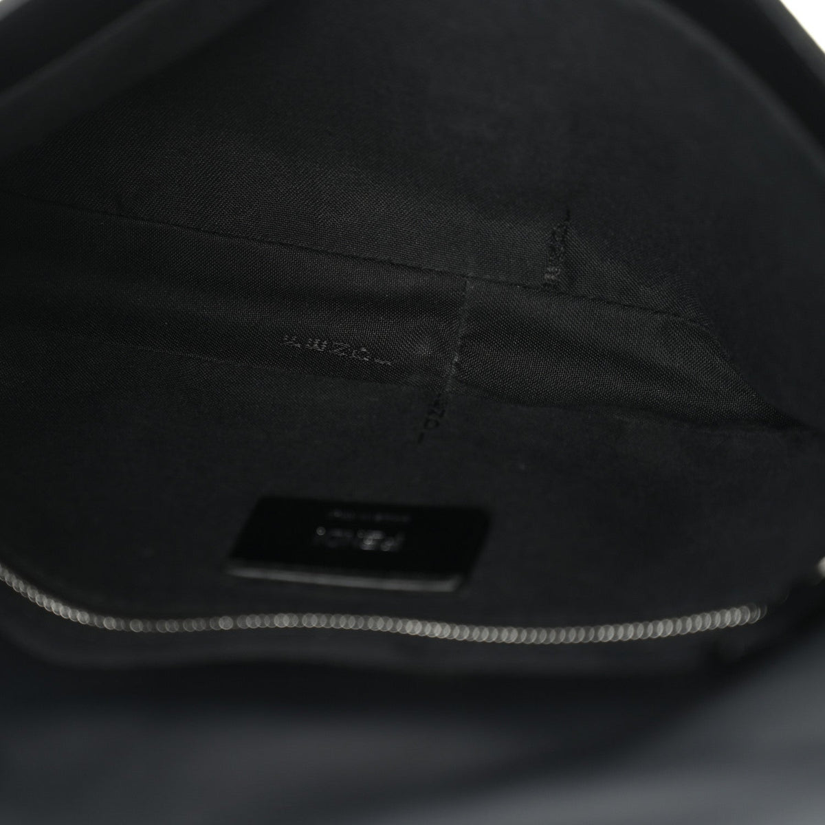 Fabric Jacquard FF 1974 Belt Baguette Bag Tobacco Moro Black