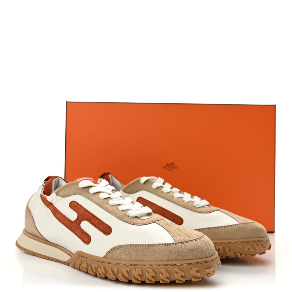 Nappa Suede Goatskin Womens Jet Sneakers 40 Multicolor Orange Canyon