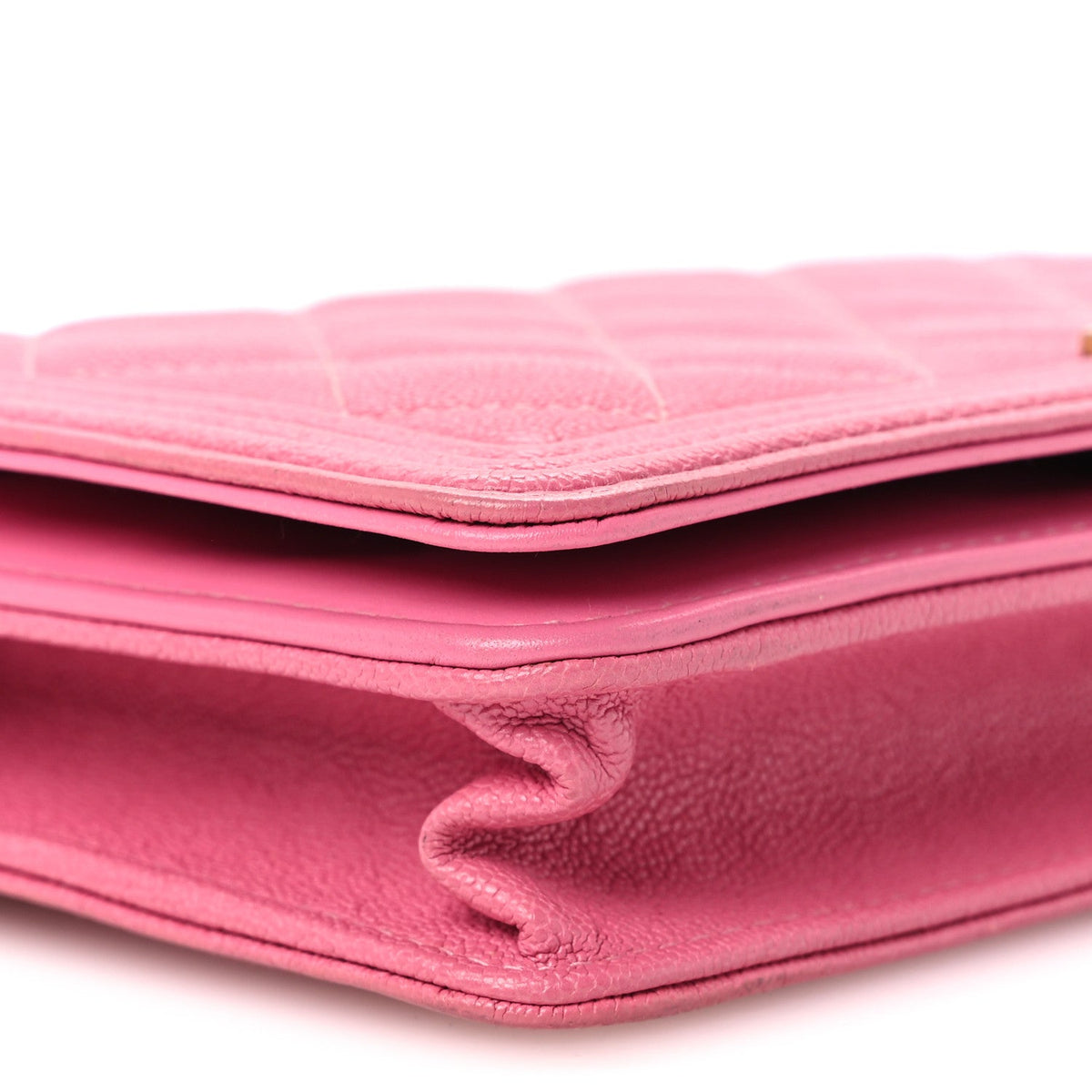 Caviar Quilted Boy Wallet On Chain WOC Pink