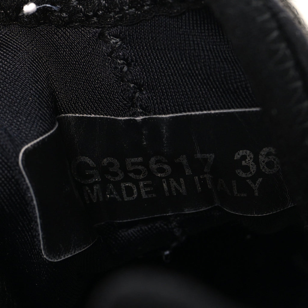 Velvet Calfskin Mixed Fibers CC Sneakers 36 Black