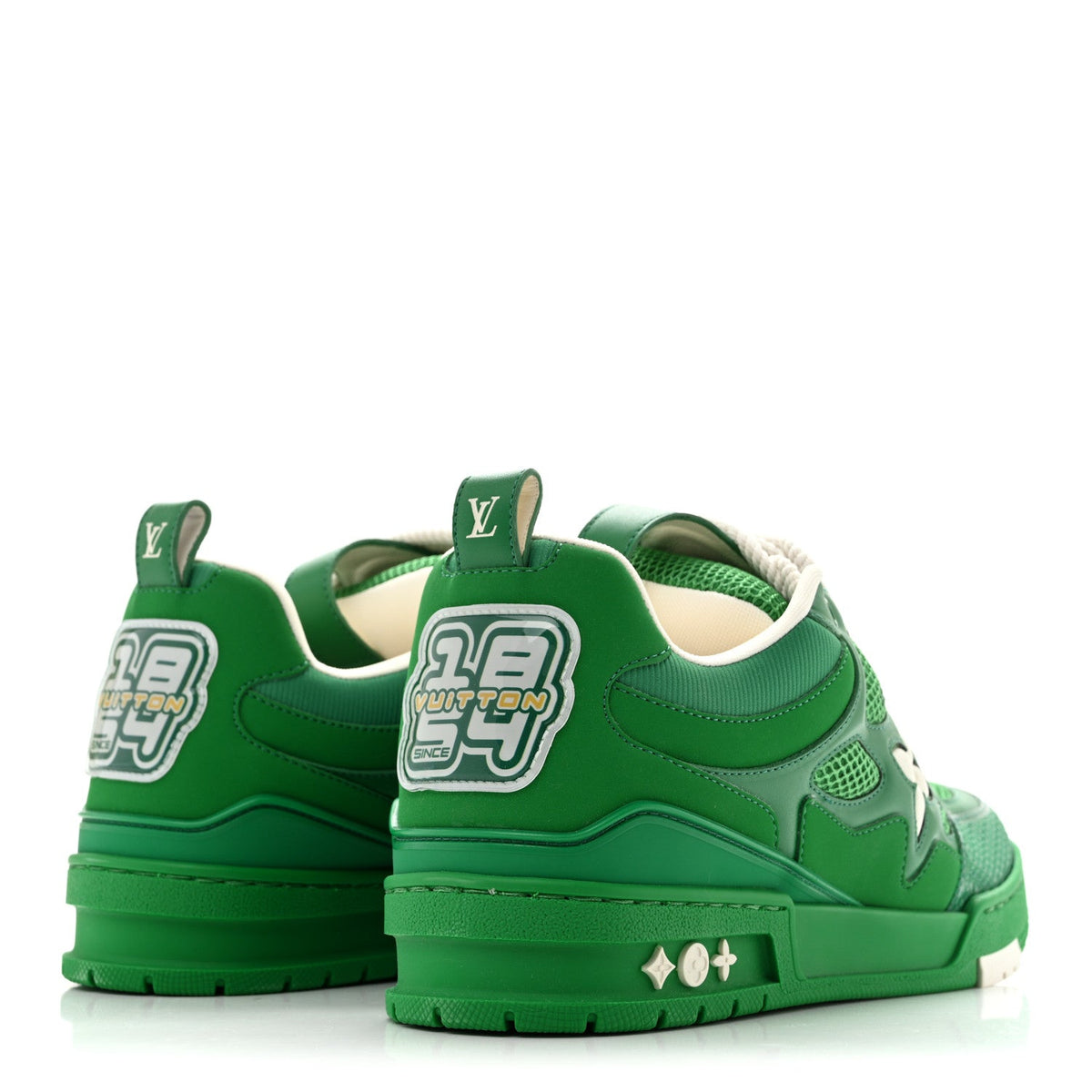 Calfskin Mesh Mens LV Skate Sneaker 7.5 Green