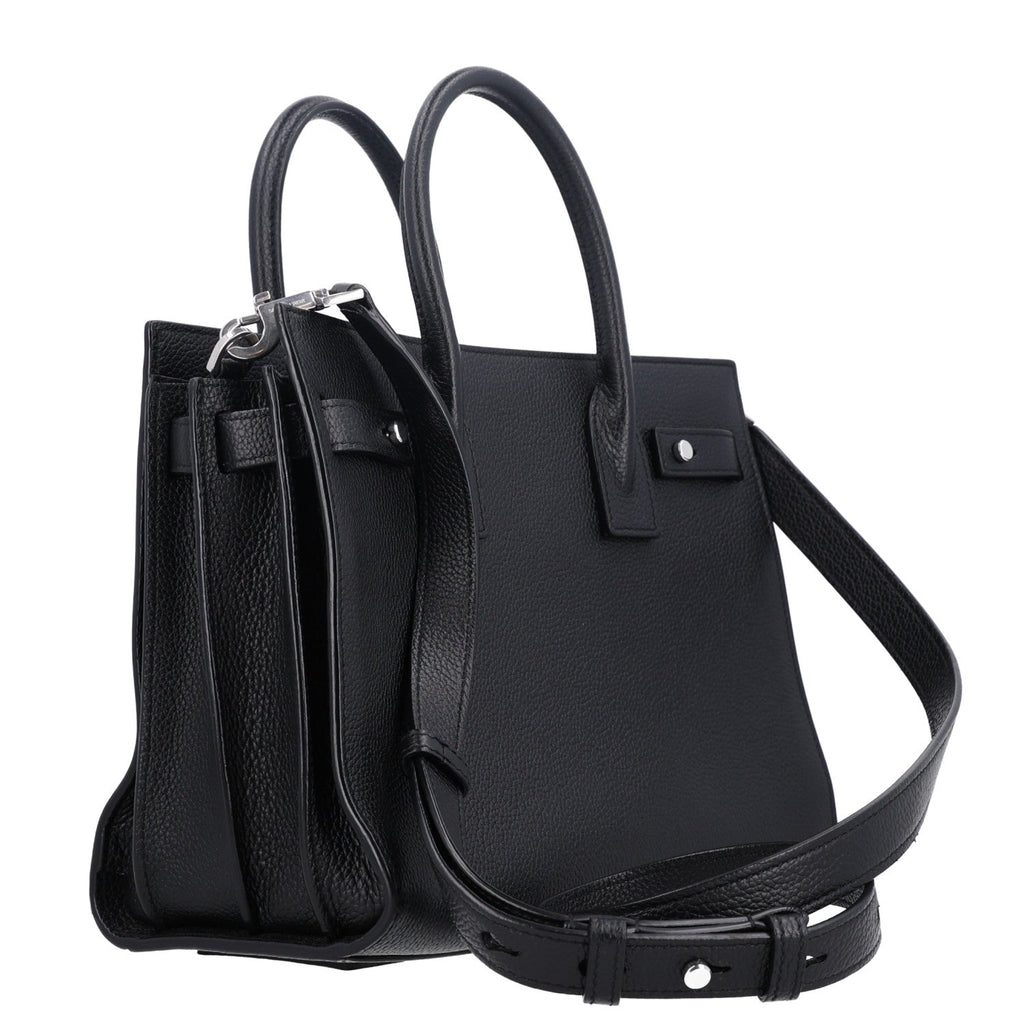 Grained Calfskin Baby Sac De Jour Souple Black