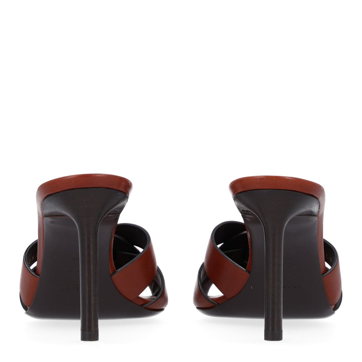 Calfskin Tribute 85 Slide Sandals 36 New Papaya