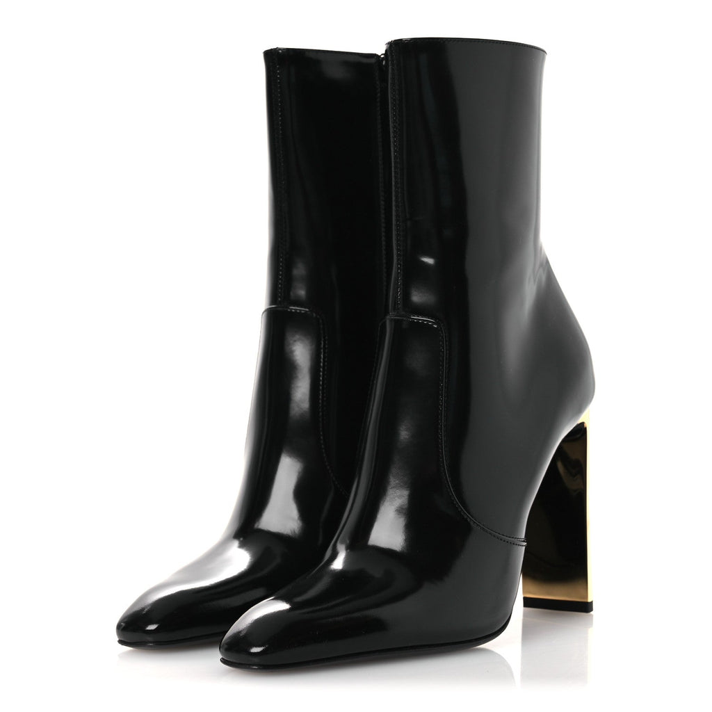 Vitello Marilyn Auteuil 105 Ankle Zip Boots 37.5 Black