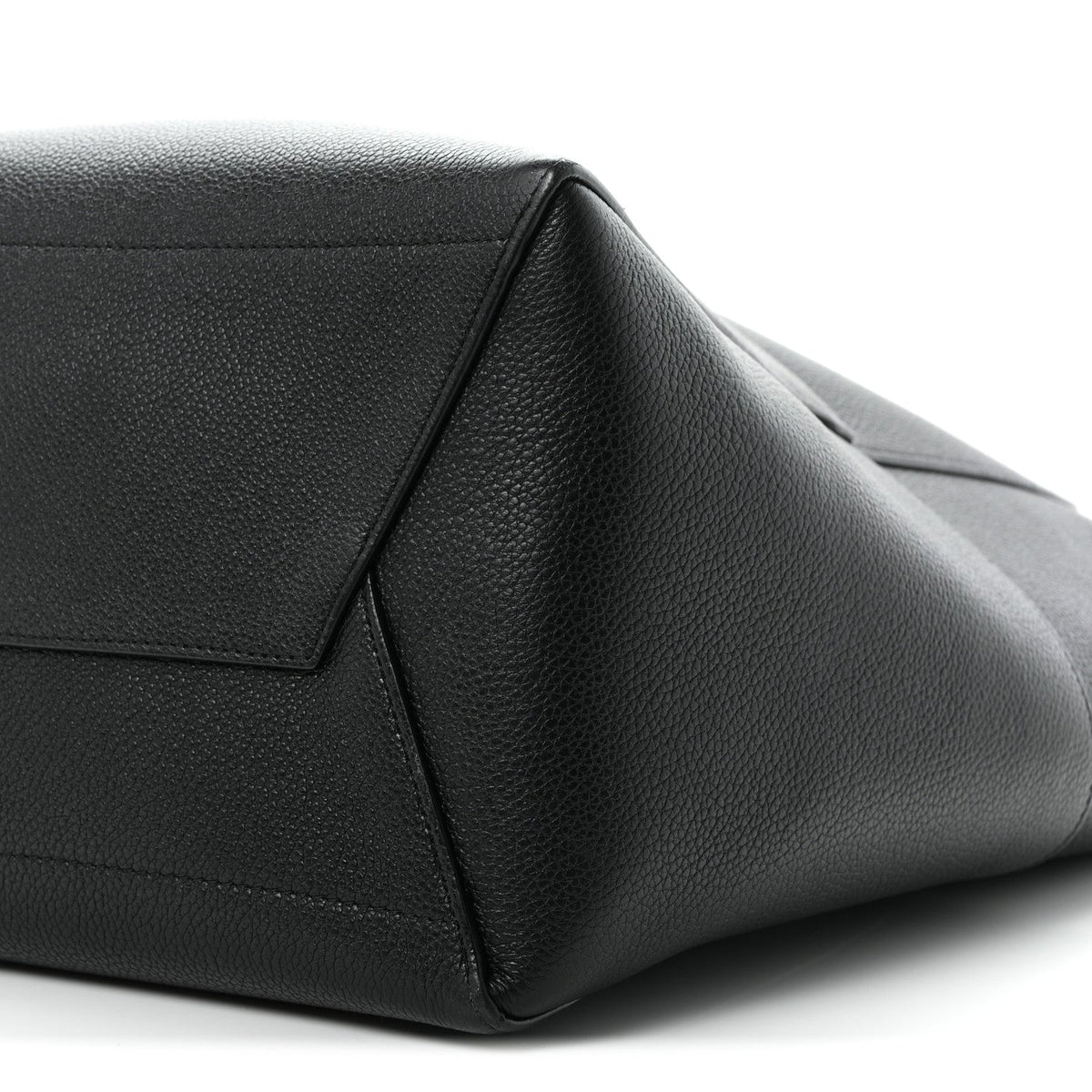 Soft Grained Calfskin Sangle Bucket Bag Black
