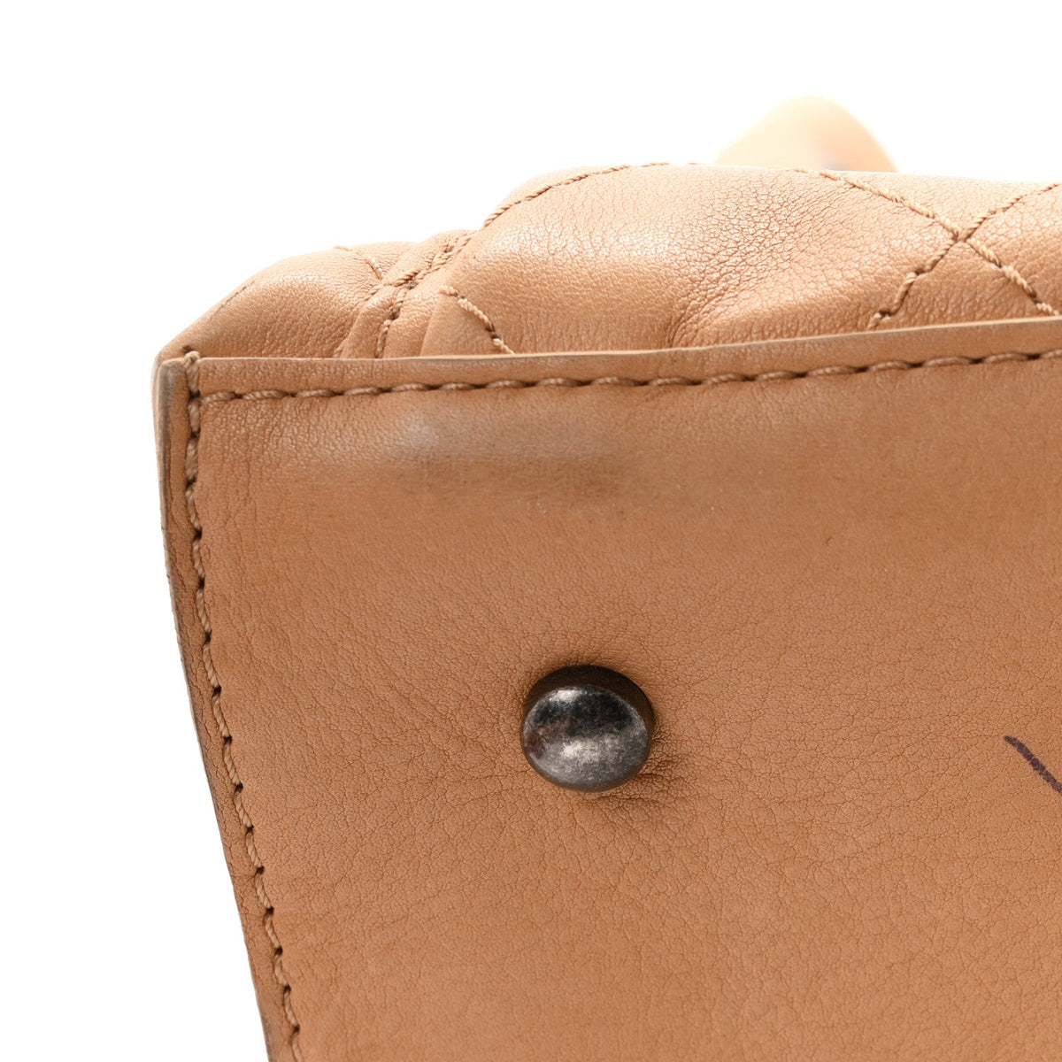 Calfskin Stitched Medium Urban Luxury Drawstring Backpack Beige