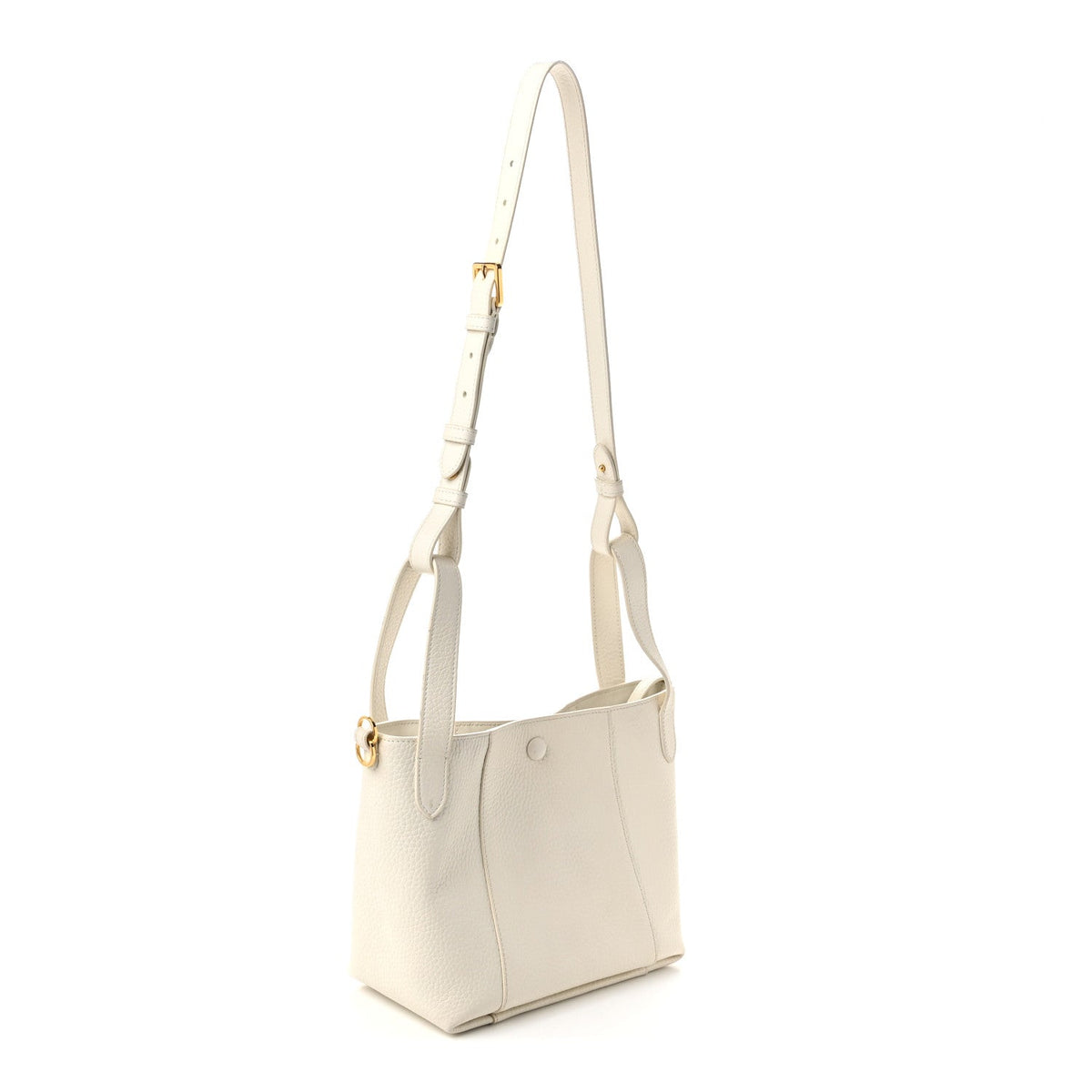 Calfskin Medium Signature Bucket Bag Latte