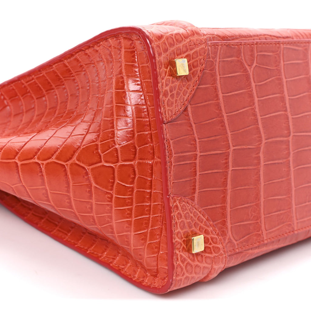 Crocodile Mini Luggage Vermillion