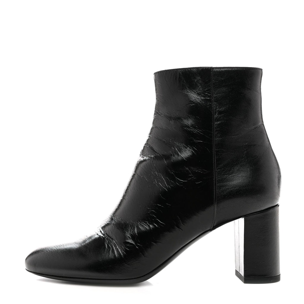 Calfskin Loulou 70 Uniform Ankle Boots 36 Black