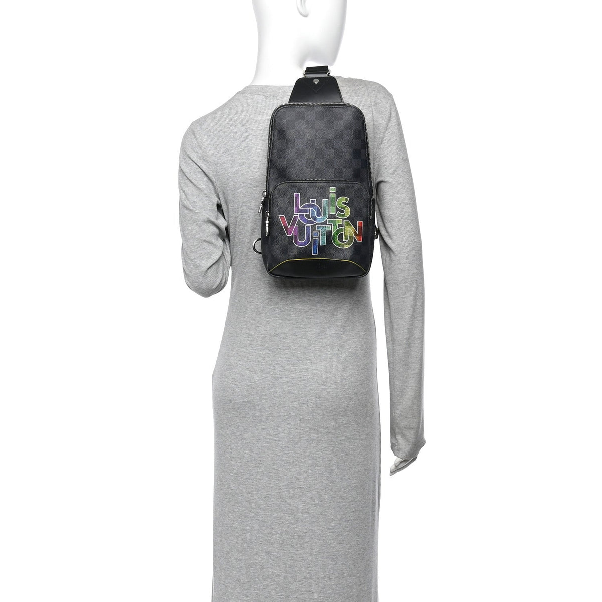 Damier Graphite Logo Avenue Sling Backpack Multicolor