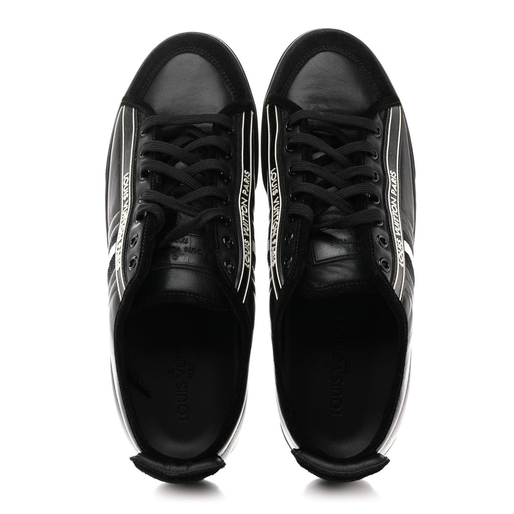 Calfskin Mens Cosmos Sneakers 8 Black