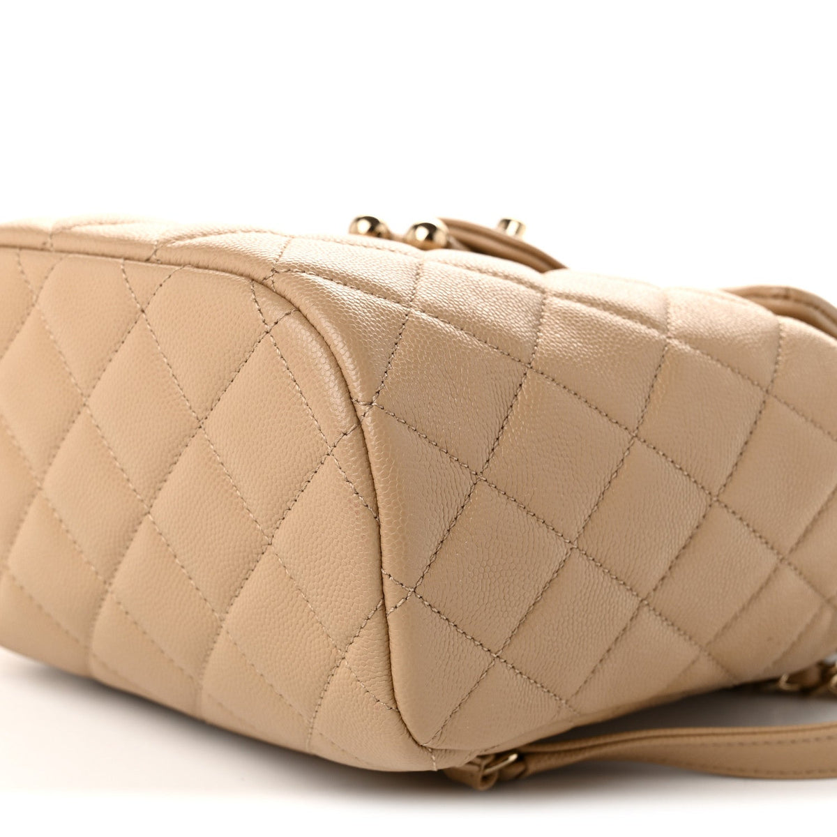 Caviar Quilted Mini Urban Spirit Backpack Beige