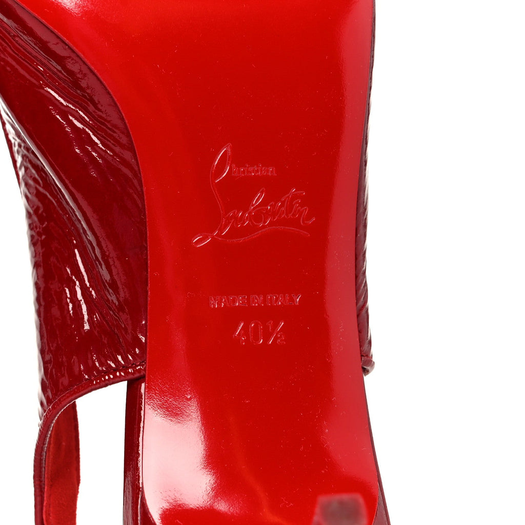 Patent Vogue Sporty Kate 55 Slingback 40.5 Loubi