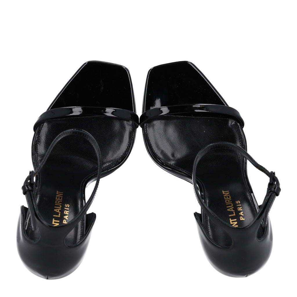 Patent Calfskin Opyum 110 Sandals 35 Black Gold