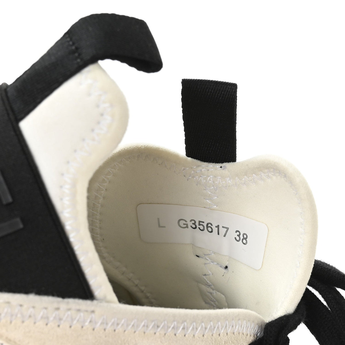 Velvet Calfskin Mixed Fibers CC Sneakers 38 Ivory Black