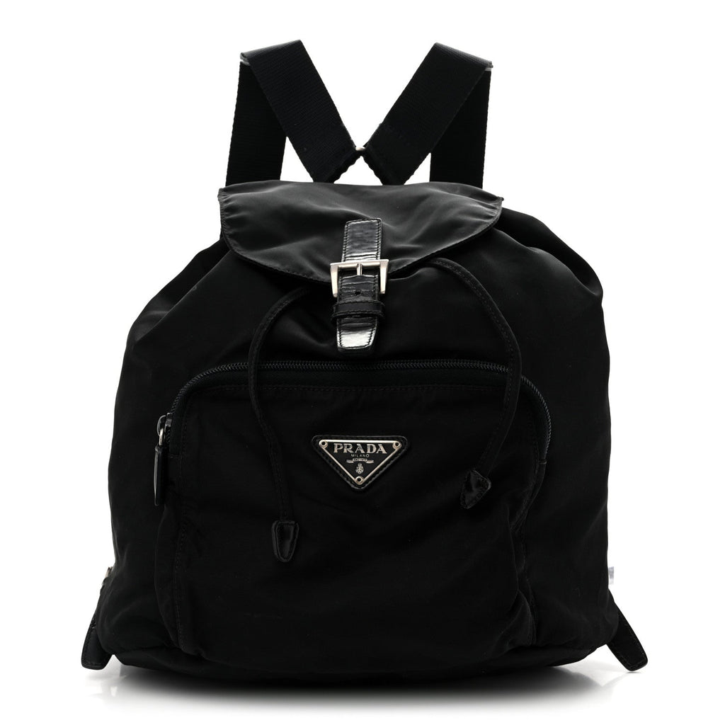 Tessuto Nylon Vela Cinch Backpack Black