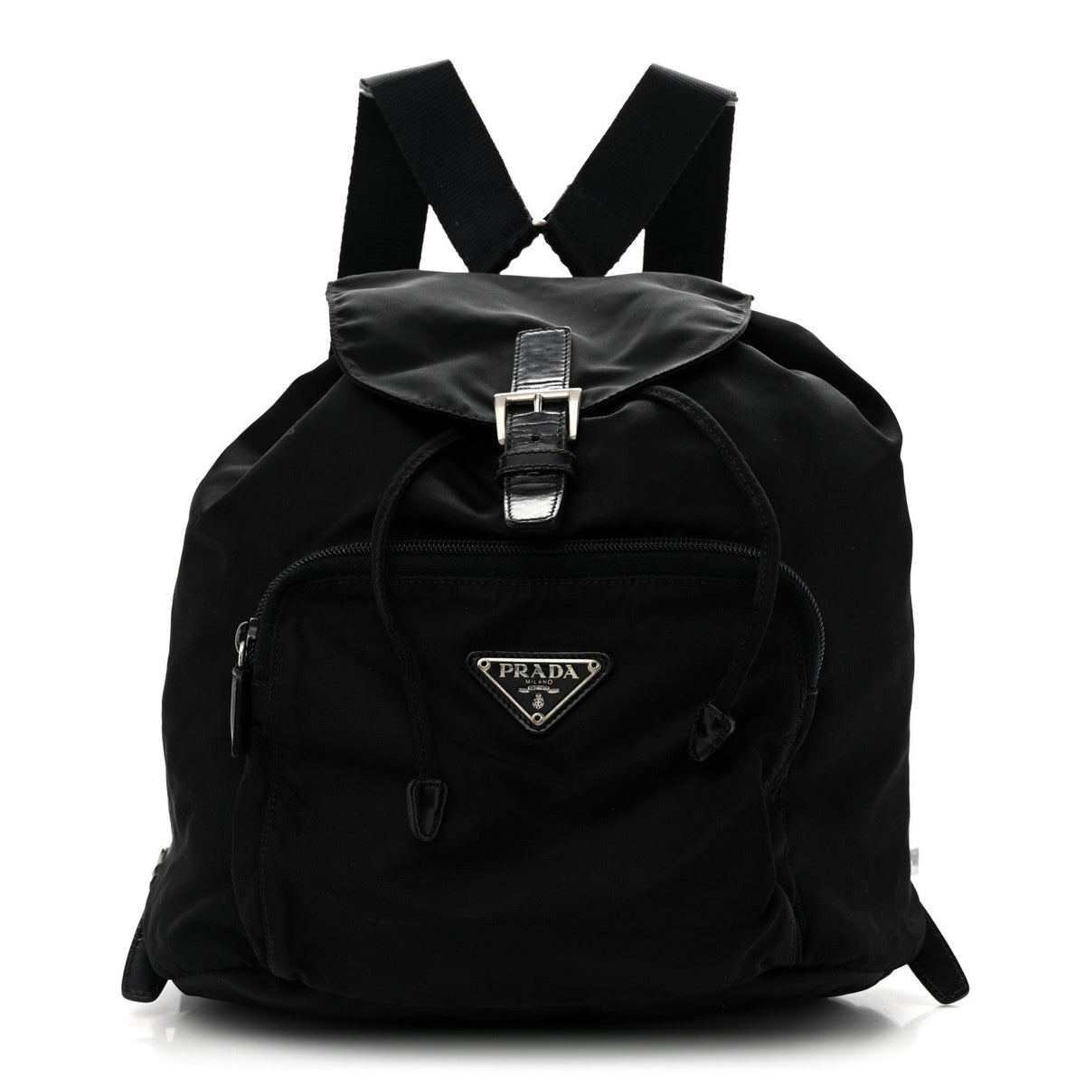 Tessuto Nylon Vela Cinch Backpack Black