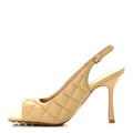 Nappa Matelasse Padded Slingback Sandals 40 Cane Sugar