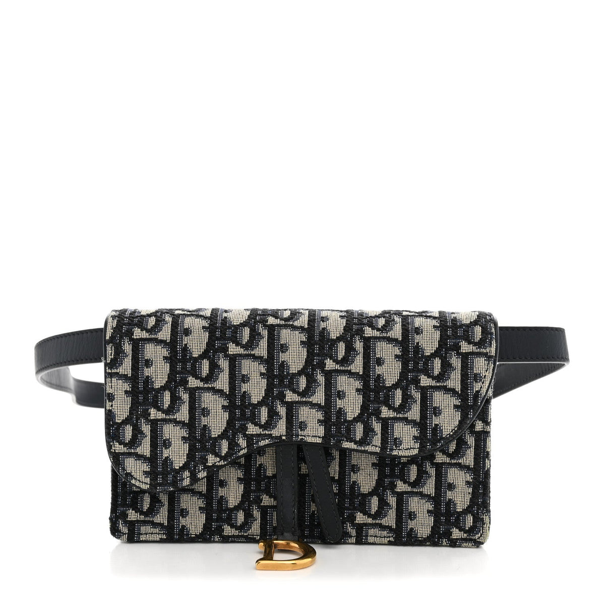 Oblique Saddle Belt Bag Blue