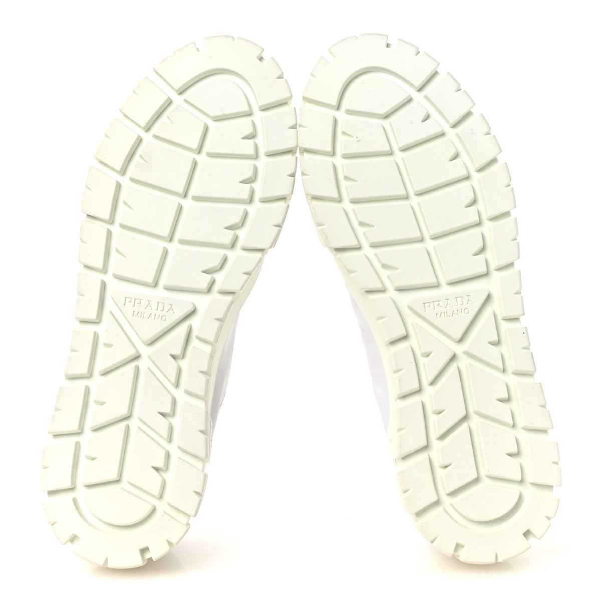 Re-Nylon Gabardine Triangle Logo Double Wheel 50mm Sneakers 40 White