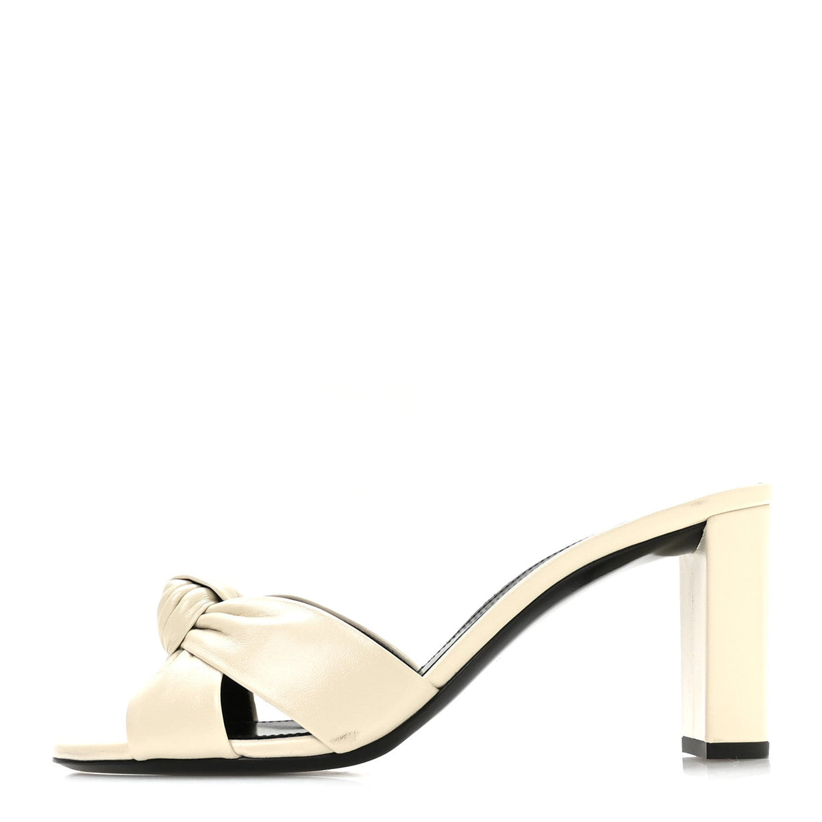Lambskin Bianca Mules 40.5 Pearl