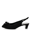 Lace Camellia CC Slingback Pumps 38 Black
