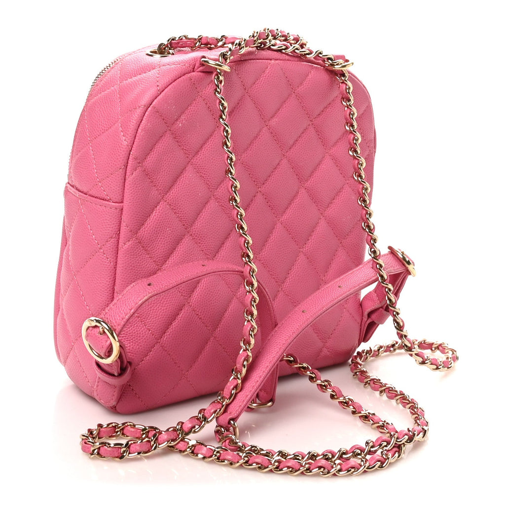 Caviar Quilted Small CC Day Backpack Pink